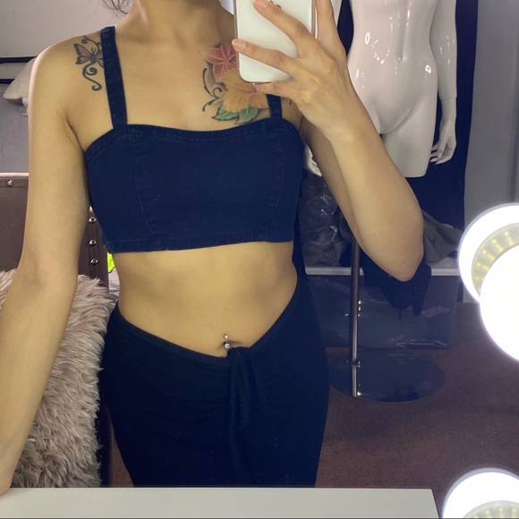 Forever 21 Tops - forever 21 denim crop top